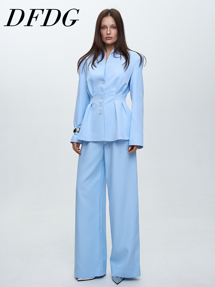 Linen Pant Wide - DFDG Women's 2026 Summer Two Piece