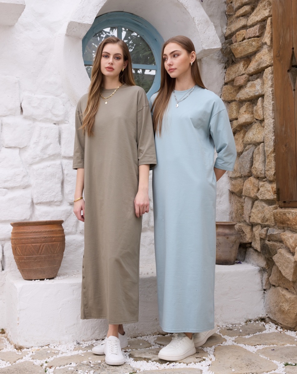 AS SS26 oversize loose T-shirt - Linen Dress Wrap ulasan dan harga