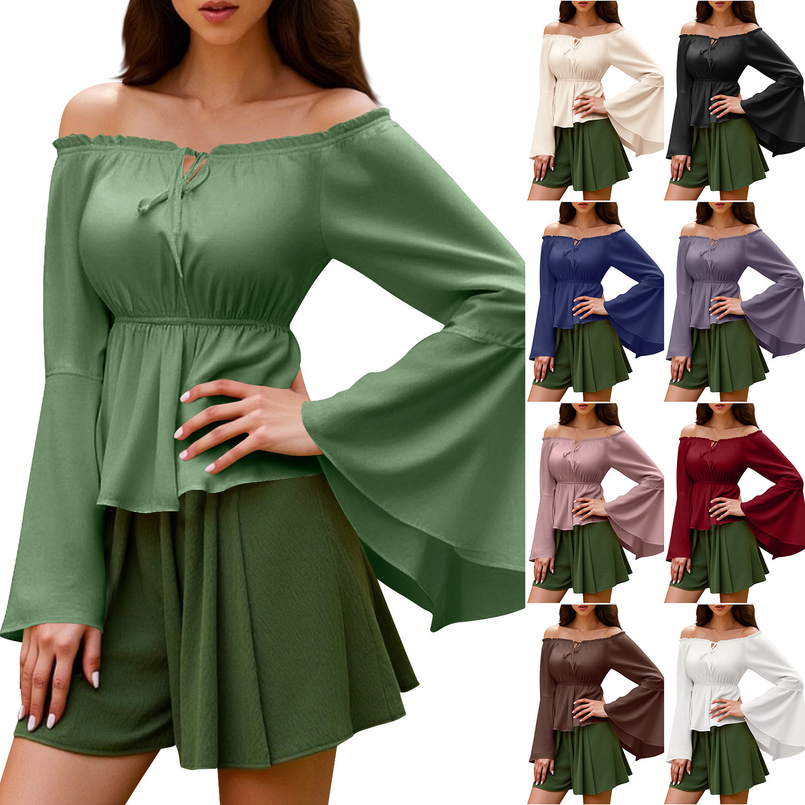Womens Blouse Gothic Renaissan - Blouse Off Shoulder ulasan dan harga