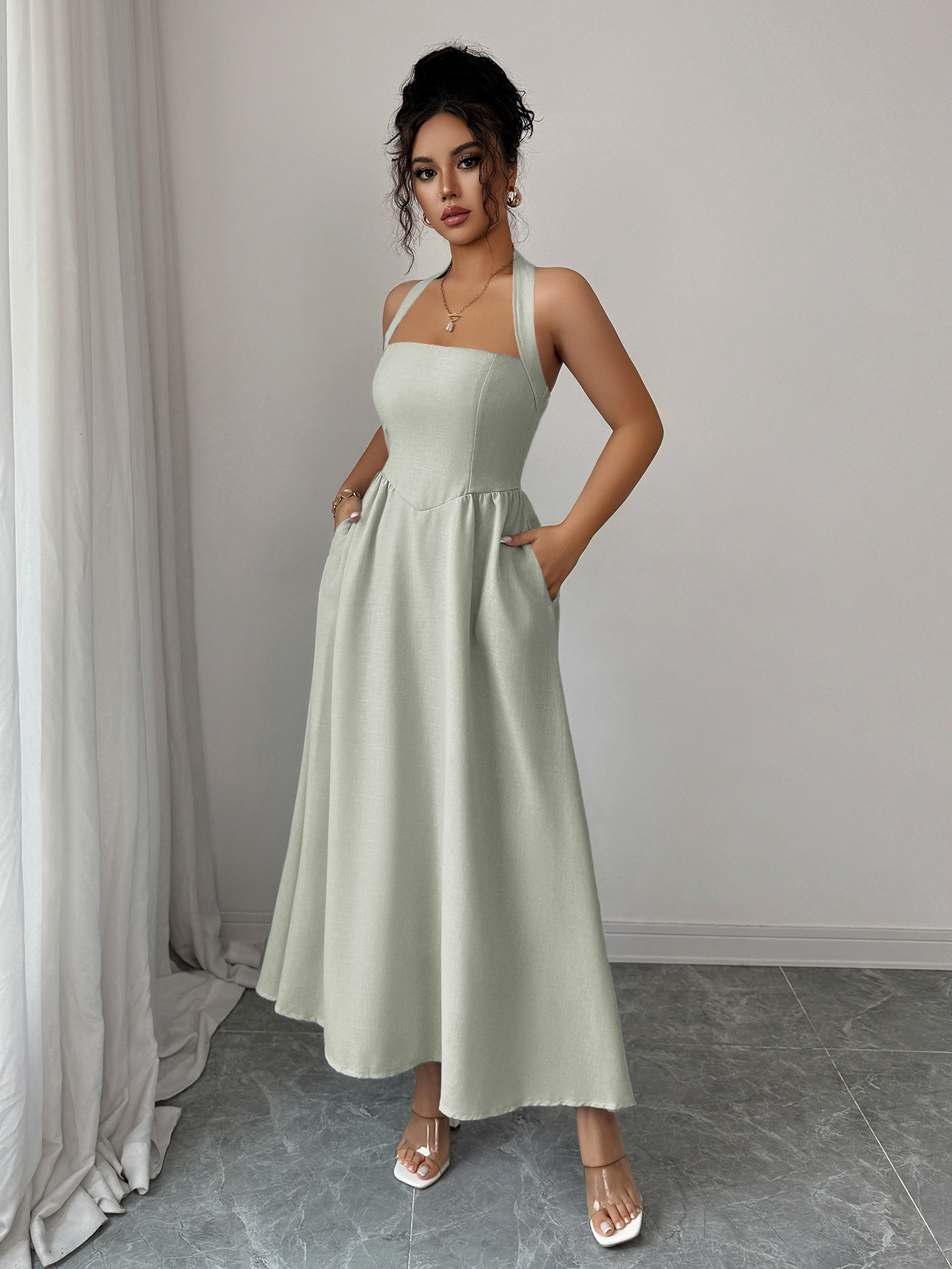 Women's Dress 5 Colors Halter  - Maxi Dress Halter ulasan dan harga