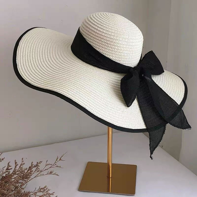 Wide Brim Straw Hat Women Summ - Hat Floppy Wide ulasan dan harga