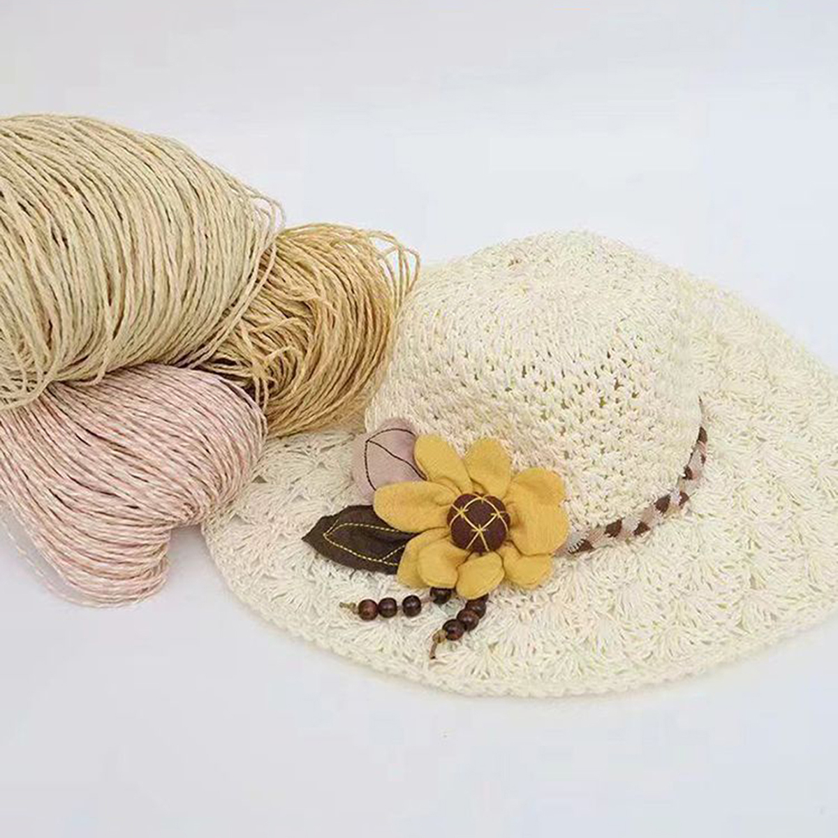 100g Raffia Straw Yarn Handmad - Crochet Bag Raffia ulasan dan harga