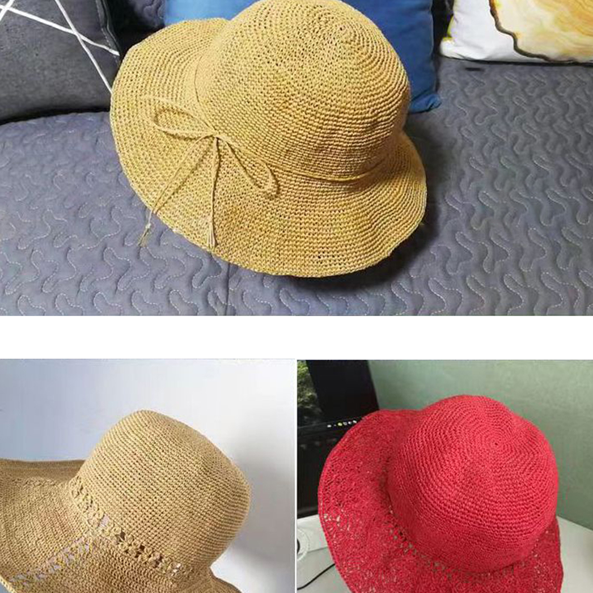 100g Raffia Straw Yarn Handmad - Crochet Bag Raffia ulasan dan harga