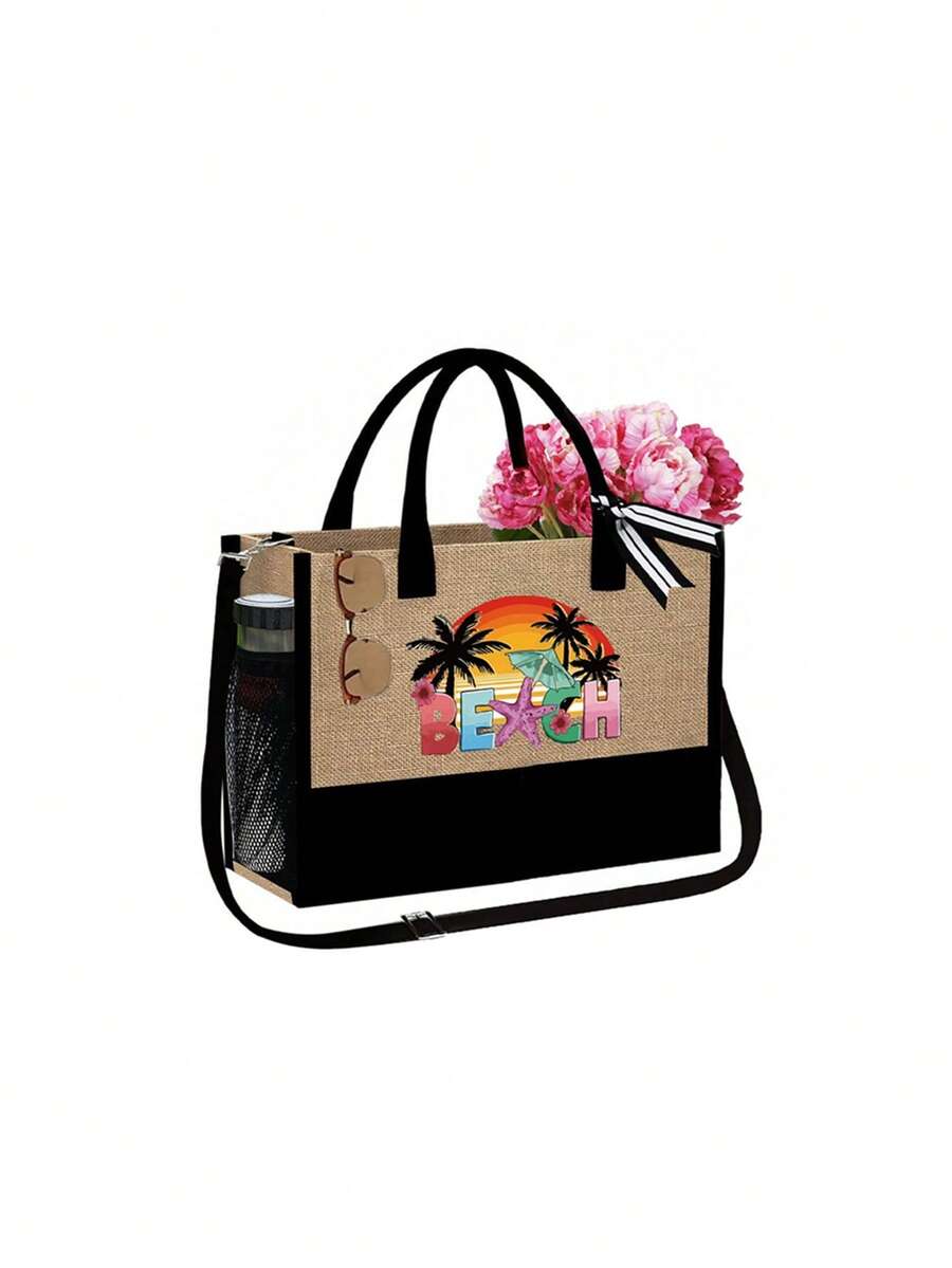 Beach Tote Bag Set With Sun Vi - Tote Bag Beach ulasan dan harga