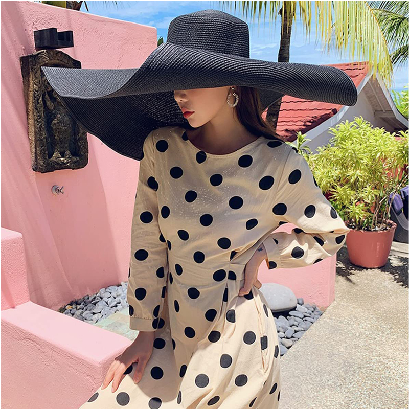 70cm Oversized  Wide Brim Sun  - Hat Floppy Wide ulasan dan harga