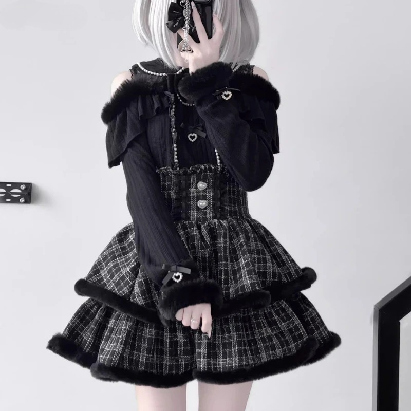 Y2k Japan Style Gothic Y2k Lol - Blouse Off Shoulder ulasan dan harga