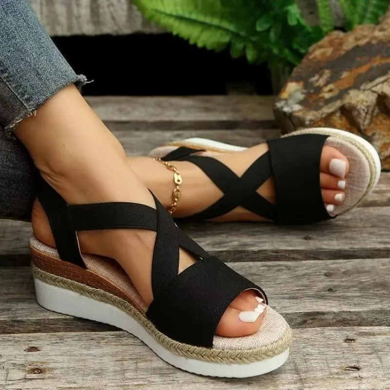 Women's Platform Wedge Sandals - Wedge Espadrille Women ulasan dan harga