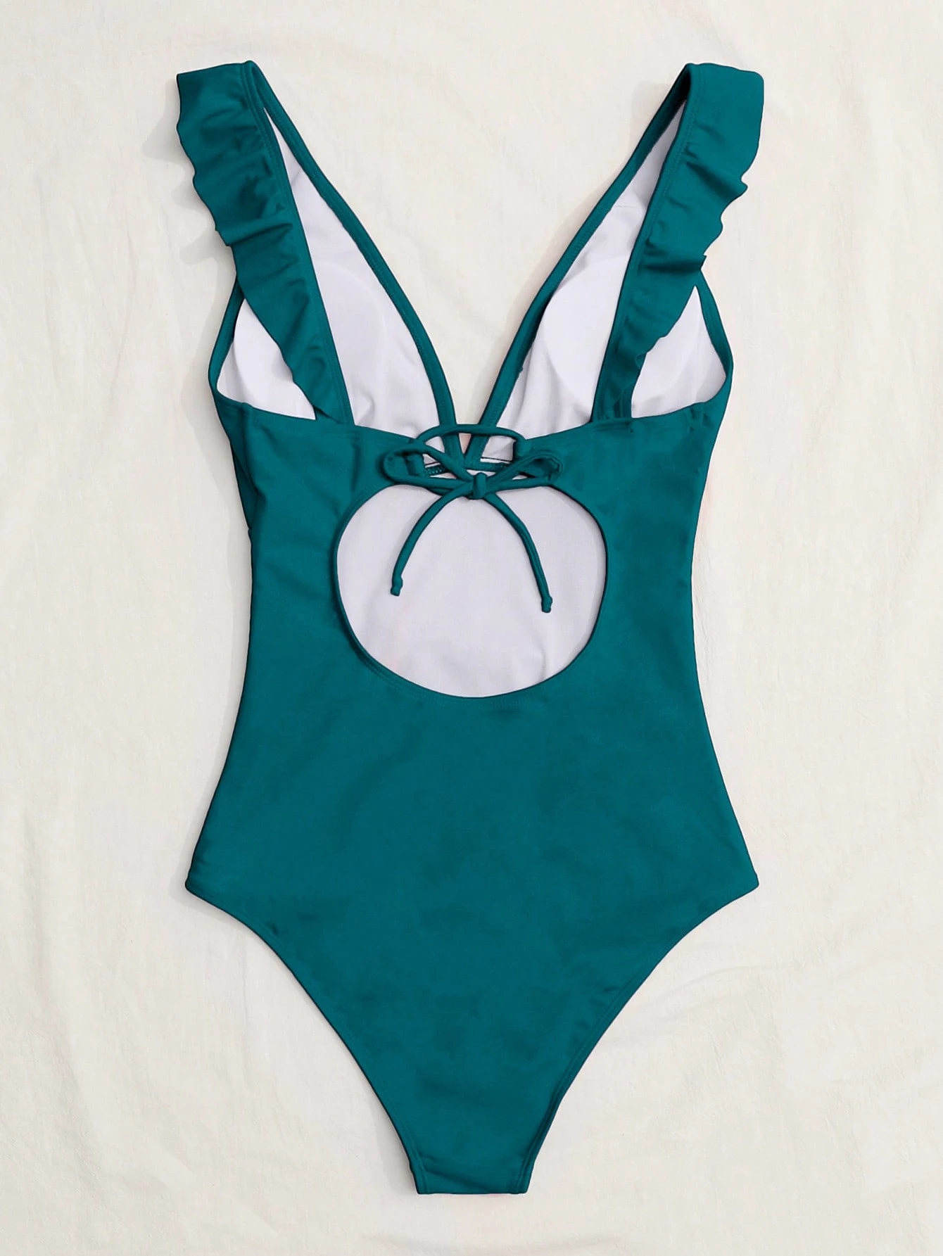 Women Solid Color Ruched One P - Swimsuit Bikini Ruched ulasan dan harga