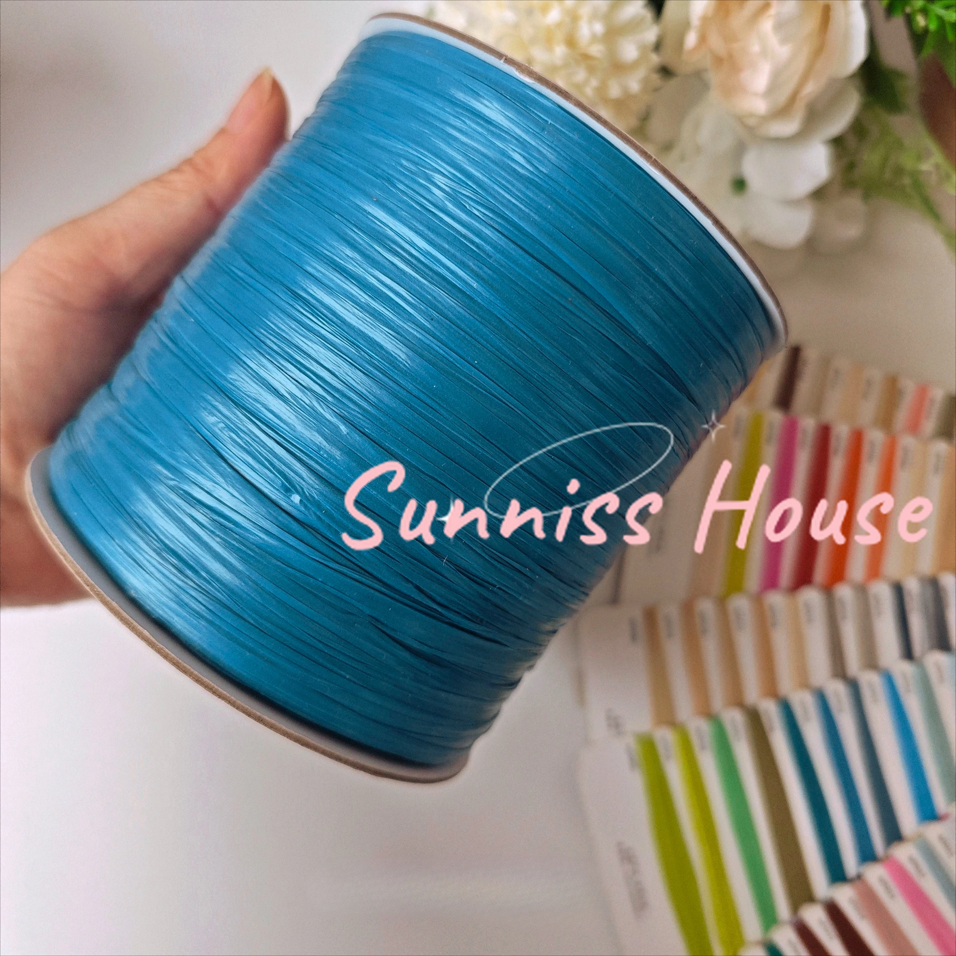 600M Matte Raffia Yarn，330g Ar - Crochet Bag Raffia ulasan dan harga