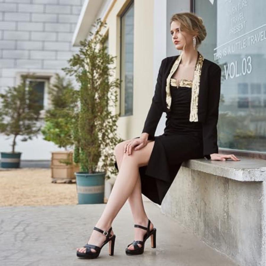Platform High Heels for Women  - Sandal Strappy Heeled ulasan dan harga