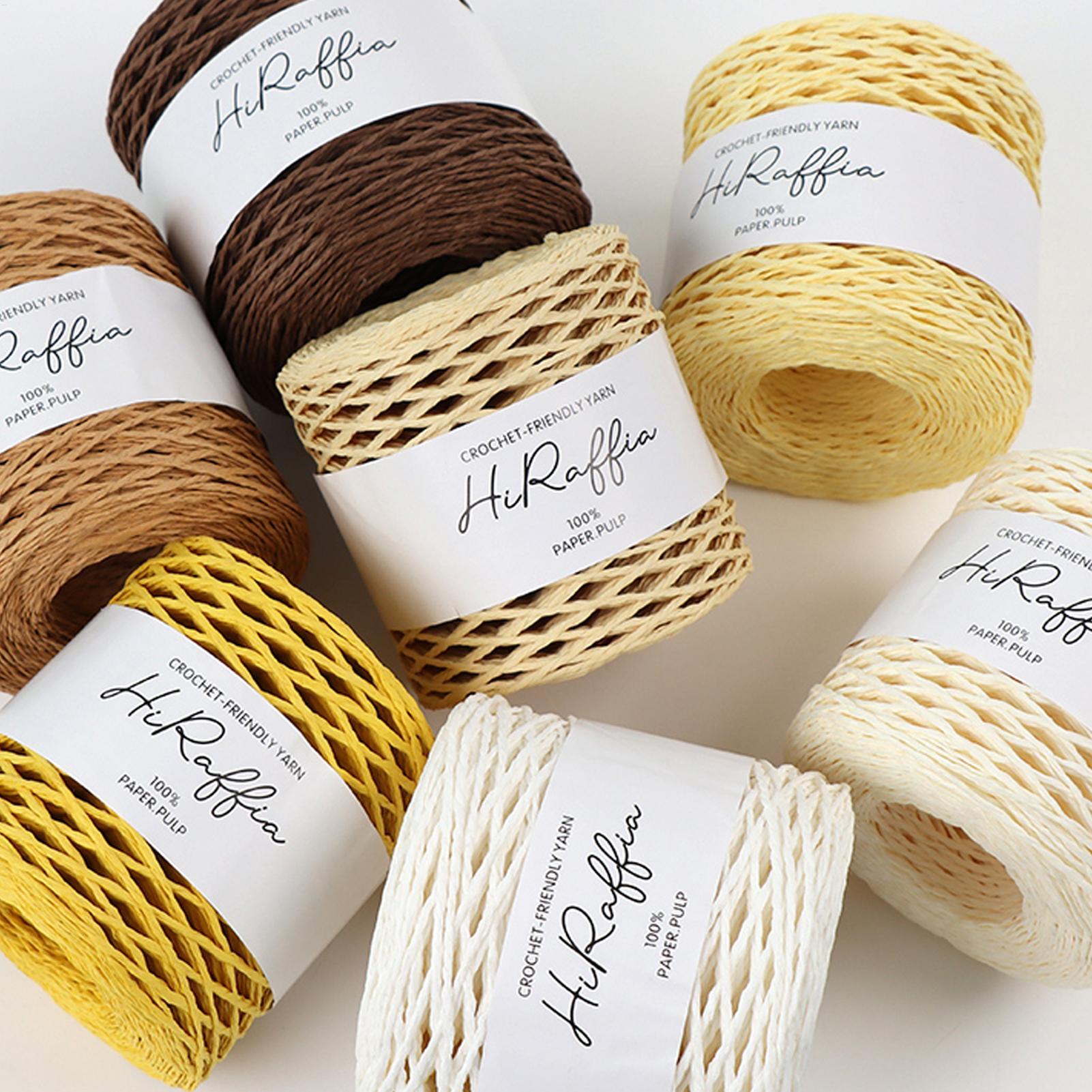 150m Natural Raffia Straw Yarn - Crochet Bag Raffia ulasan dan harga