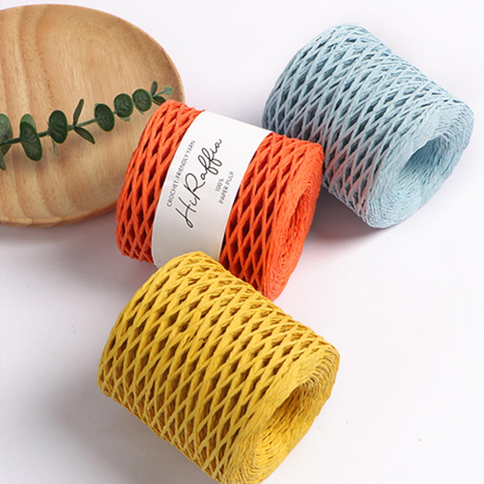 150m Natural Raffia Straw Yarn - Crochet Bag Raffia ulasan dan harga
