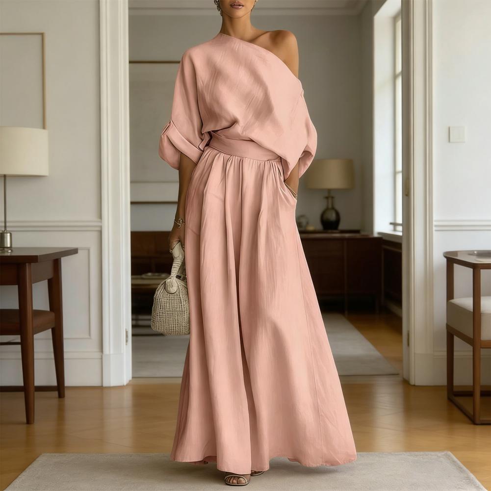 Women Blouse Pants Set Elegant - Blouse Off Shoulder ulasan dan harga