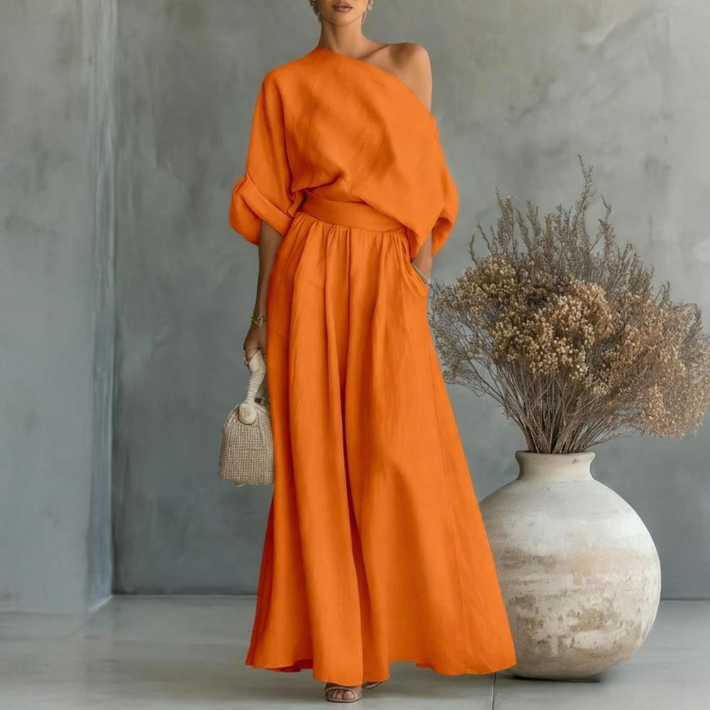 Women Blouse Pants Set Elegant - Blouse Off Shoulder ulasan dan harga