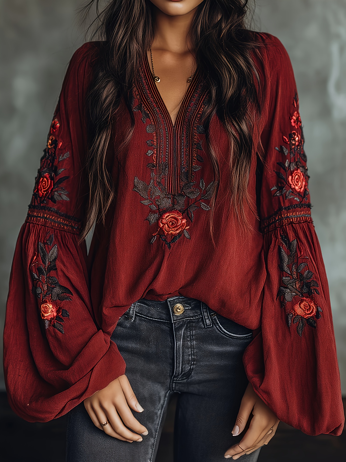 Women‘s Spring Blouse Retro Em - Blouse Off Shoulder ulasan dan harga