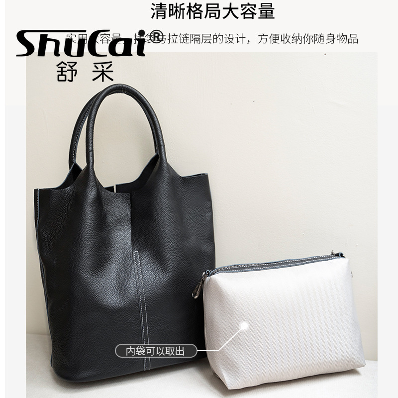 Genuine Grade Leather Women Co - Tote Bag Beach ulasan dan harga