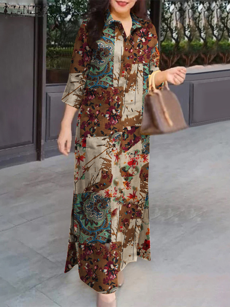 ZANZEA Women Auutmn Dresses Vi - Romper Floral Print ulasan dan harga