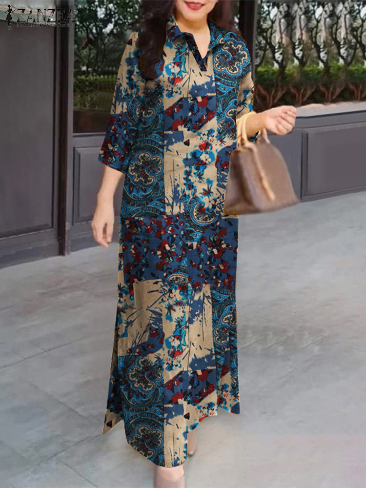 ZANZEA Women Auutmn Dresses Vi - Romper Floral Print ulasan dan harga
