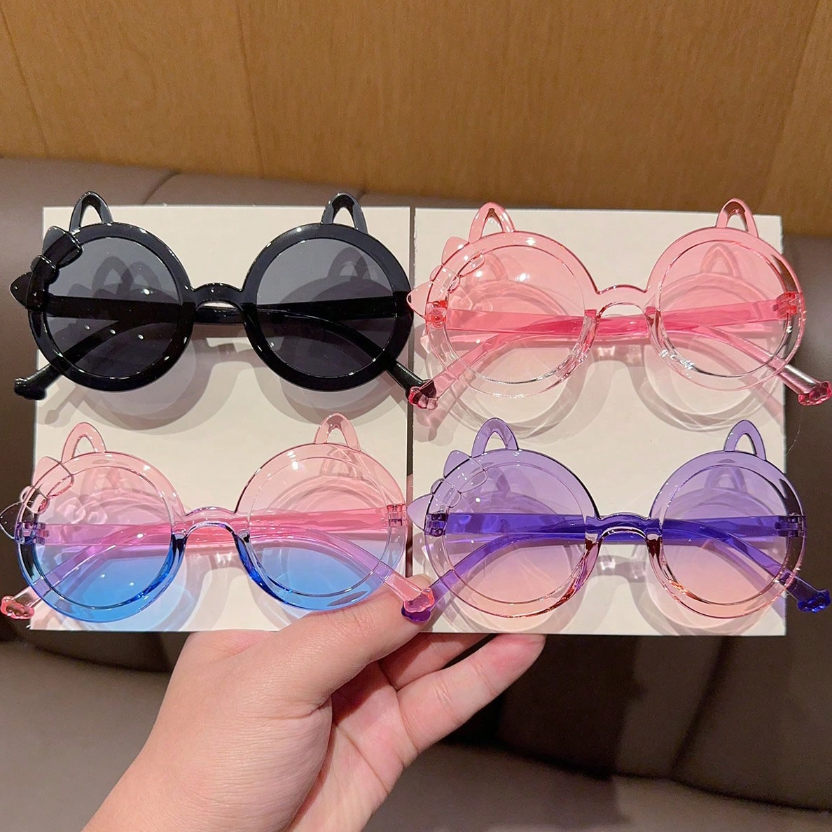 2/4Pcs 2025 Newest Cute Fashio - Sunglasses Cat Eye ulasan dan harga