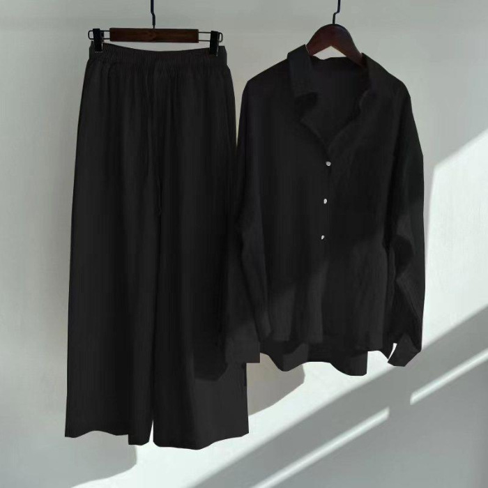 Women Cotton Linen 2 Piece Set - Linen Pant Wide ulasan dan harga