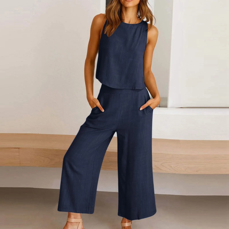 2025 New Summer Tops Cotton Li - Linen Pant Wide ulasan dan harga