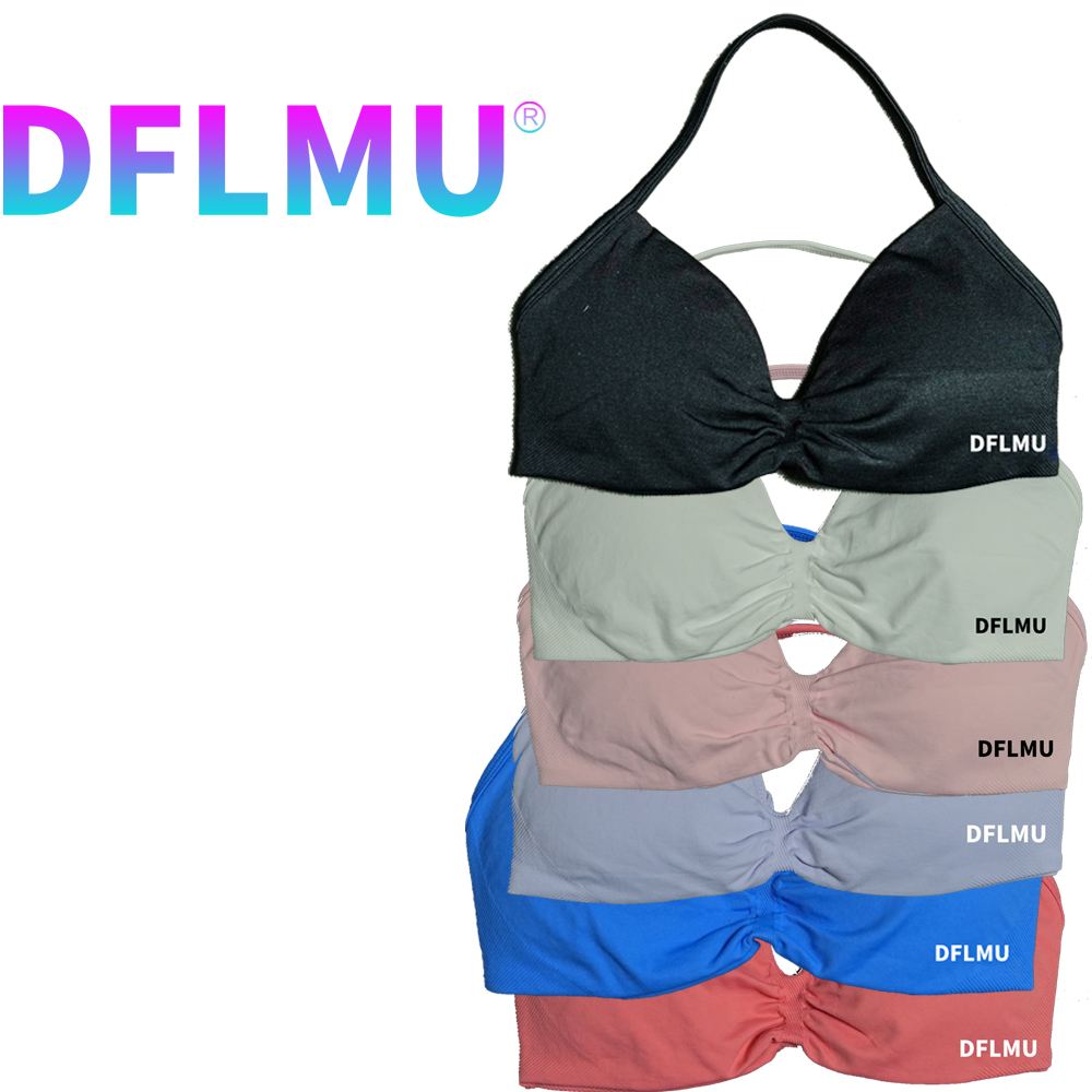 DFLMU Women Halter Sports Bra  - Crop Top Crochet ulasan dan harga