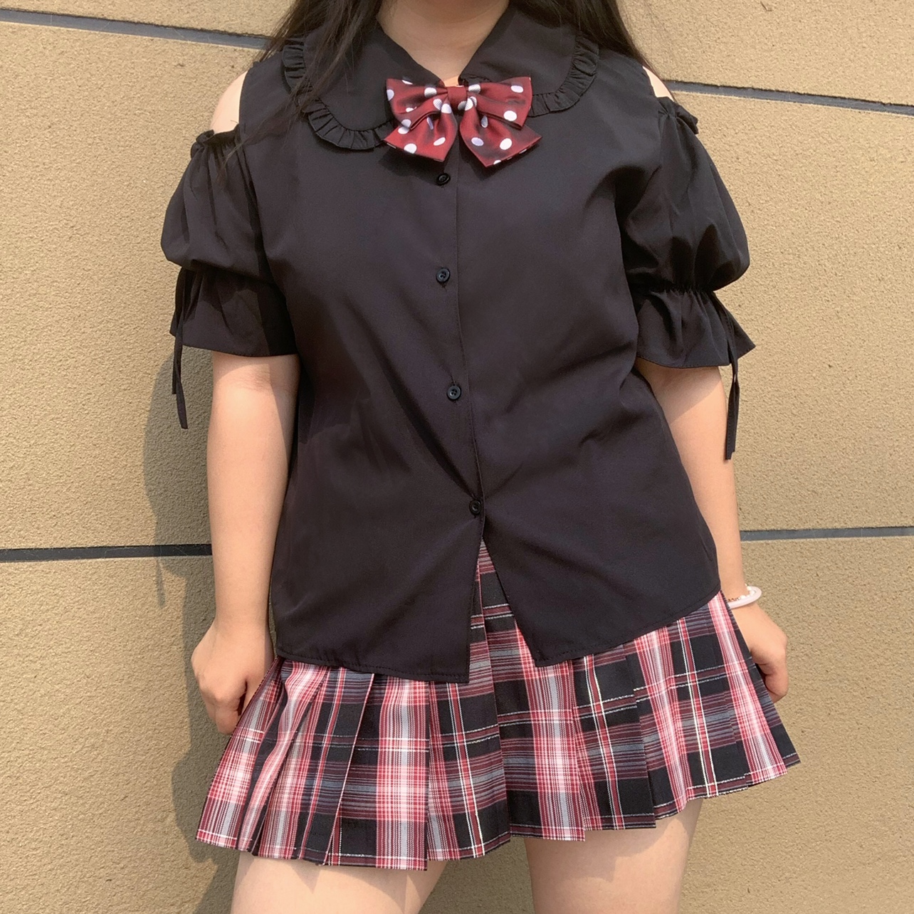 Large Size Jk Uniform Off-the- - Blouse Off Shoulder ulasan dan harga