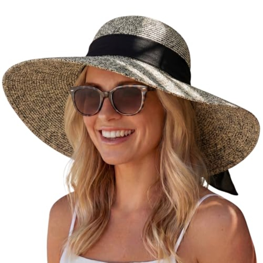 Hat Hut Wide Brim Beach Sun Ha - Hat Floppy Wide ulasan dan harga