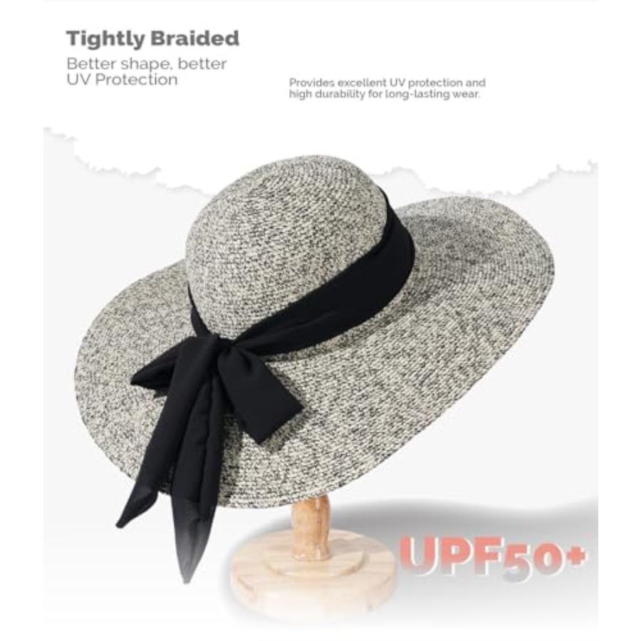 Hat Hut Wide Brim Beach Sun Ha - Hat Floppy Wide ulasan dan harga