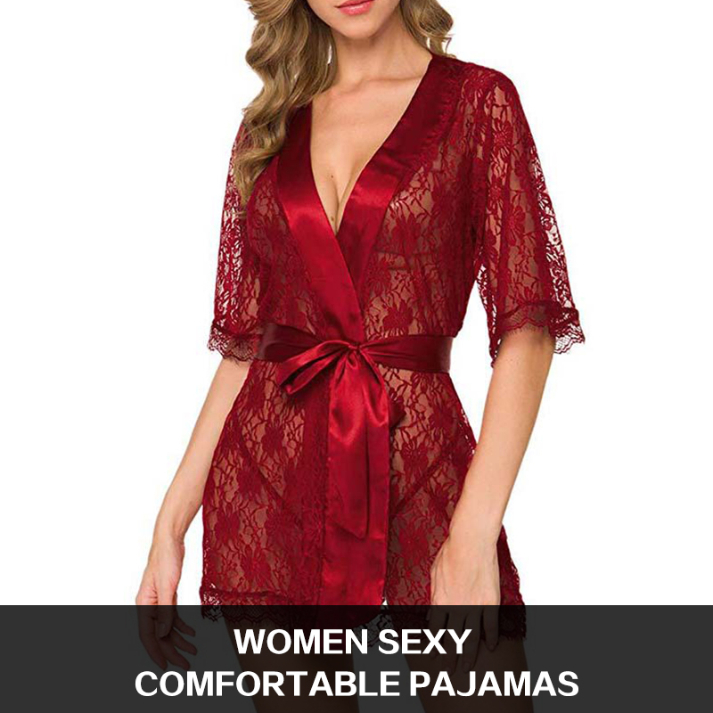 New Hot Sexy Women Floral Lace - Kimono Sheer Floral ulasan dan harga