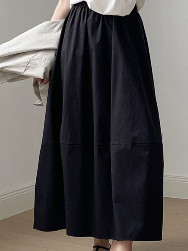 High Waist A-Line Midi Skirt L - Midi Skirt Floral ulasan dan harga