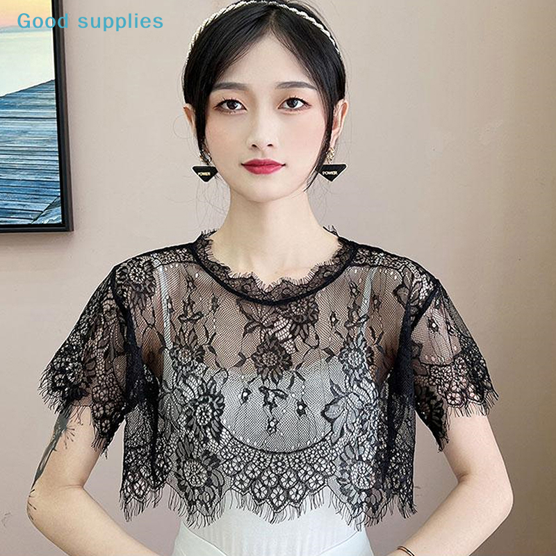 nimbleWomen Scarf Lace Lace Sh - Blouse Off Shoulder ulasan dan harga