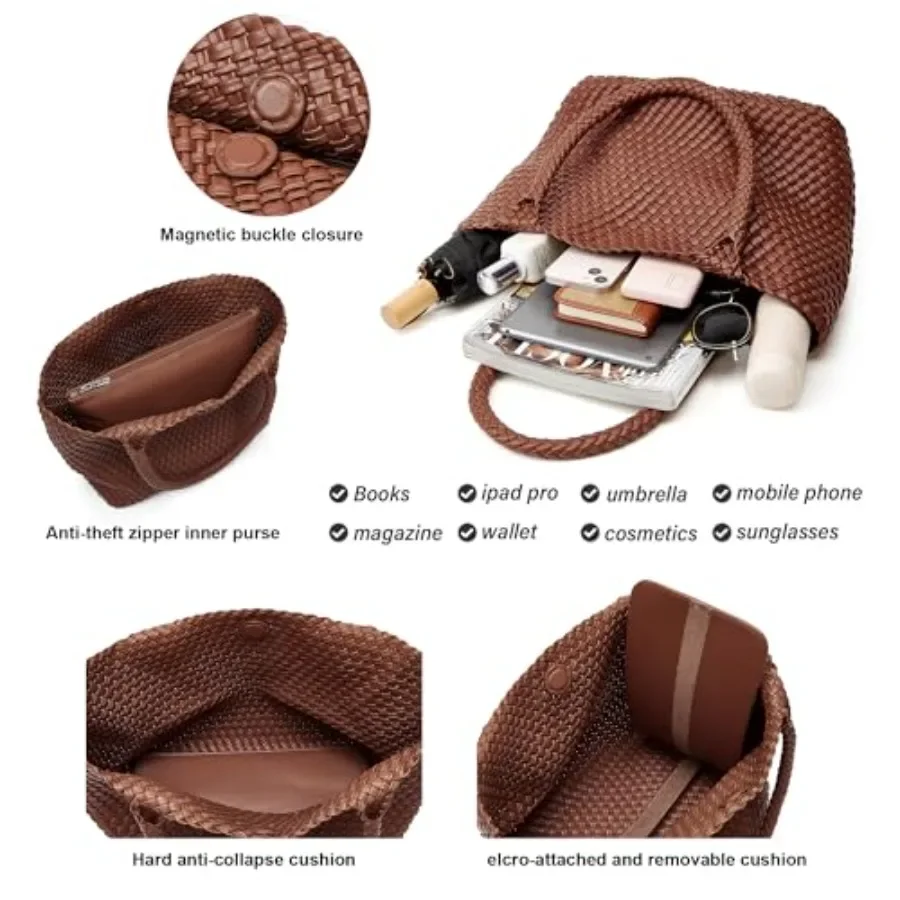 BOYATU Woven Tote Bag for Wome - Tote Bag Beach ulasan dan harga