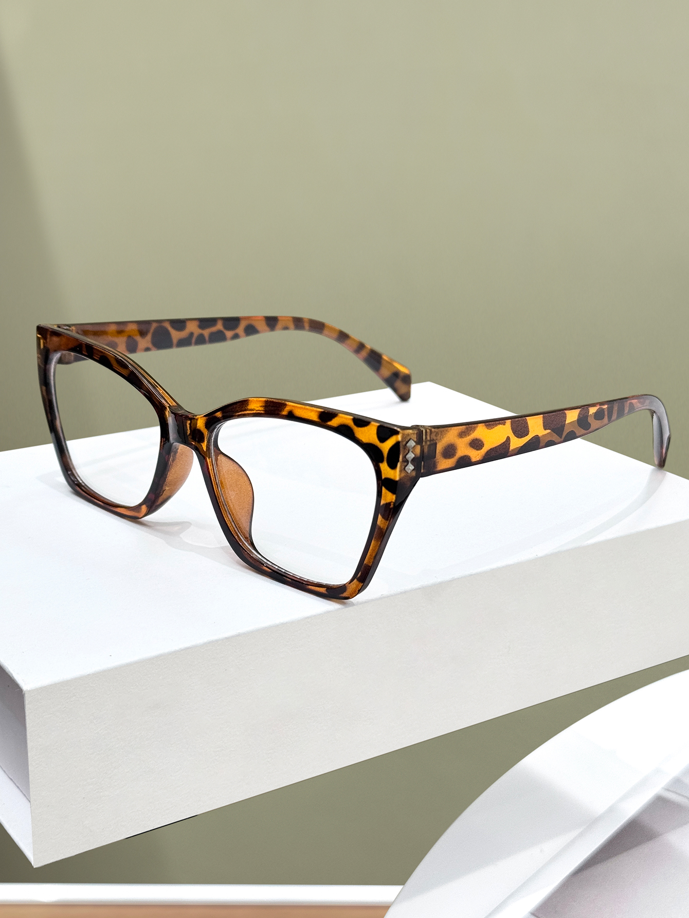 1Pc High-End Leopard Print Cat - Sunglasses Cat Eye ulasan dan harga