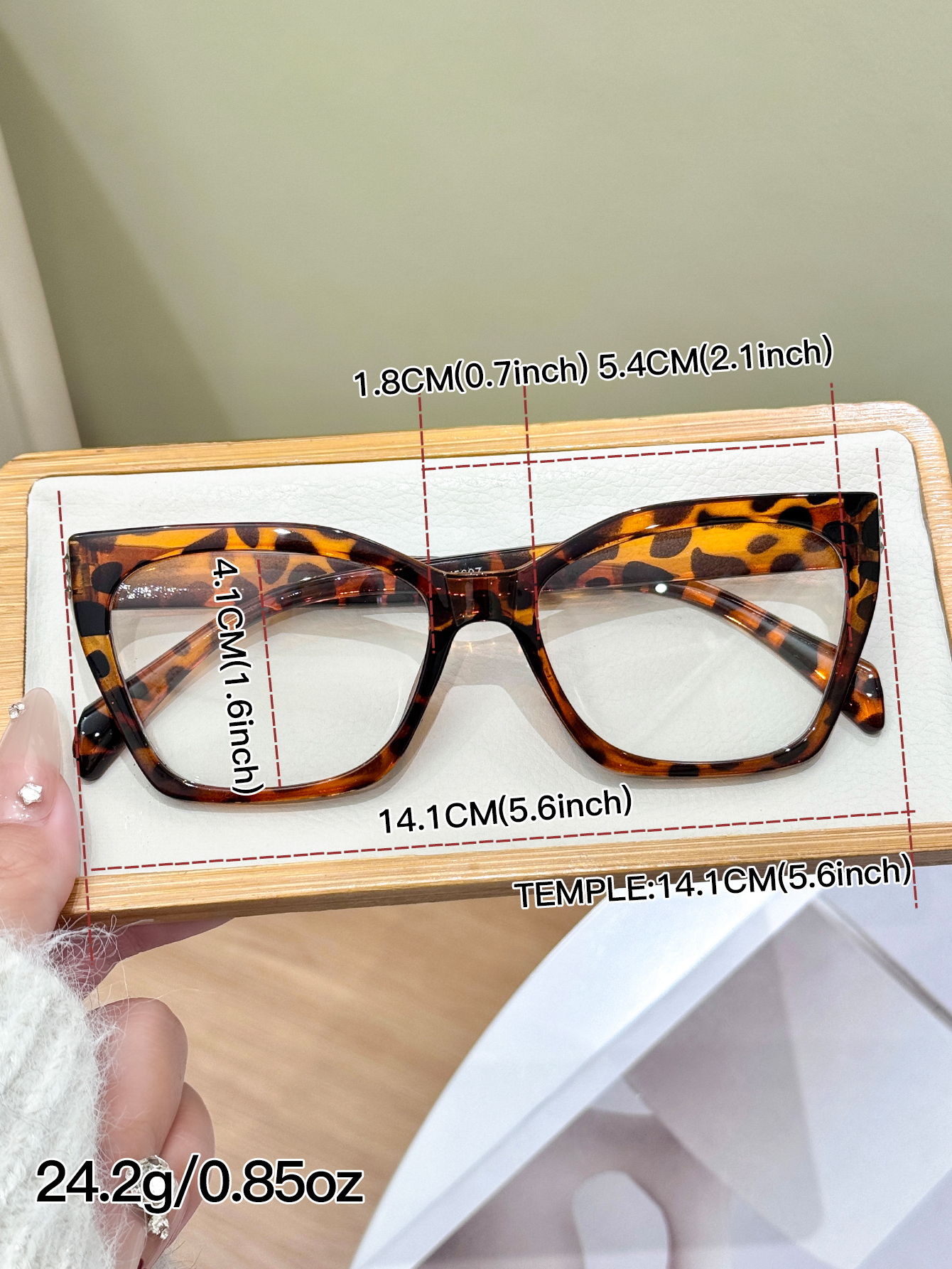 1Pc High-End Leopard Print Cat - Sunglasses Cat Eye ulasan dan harga