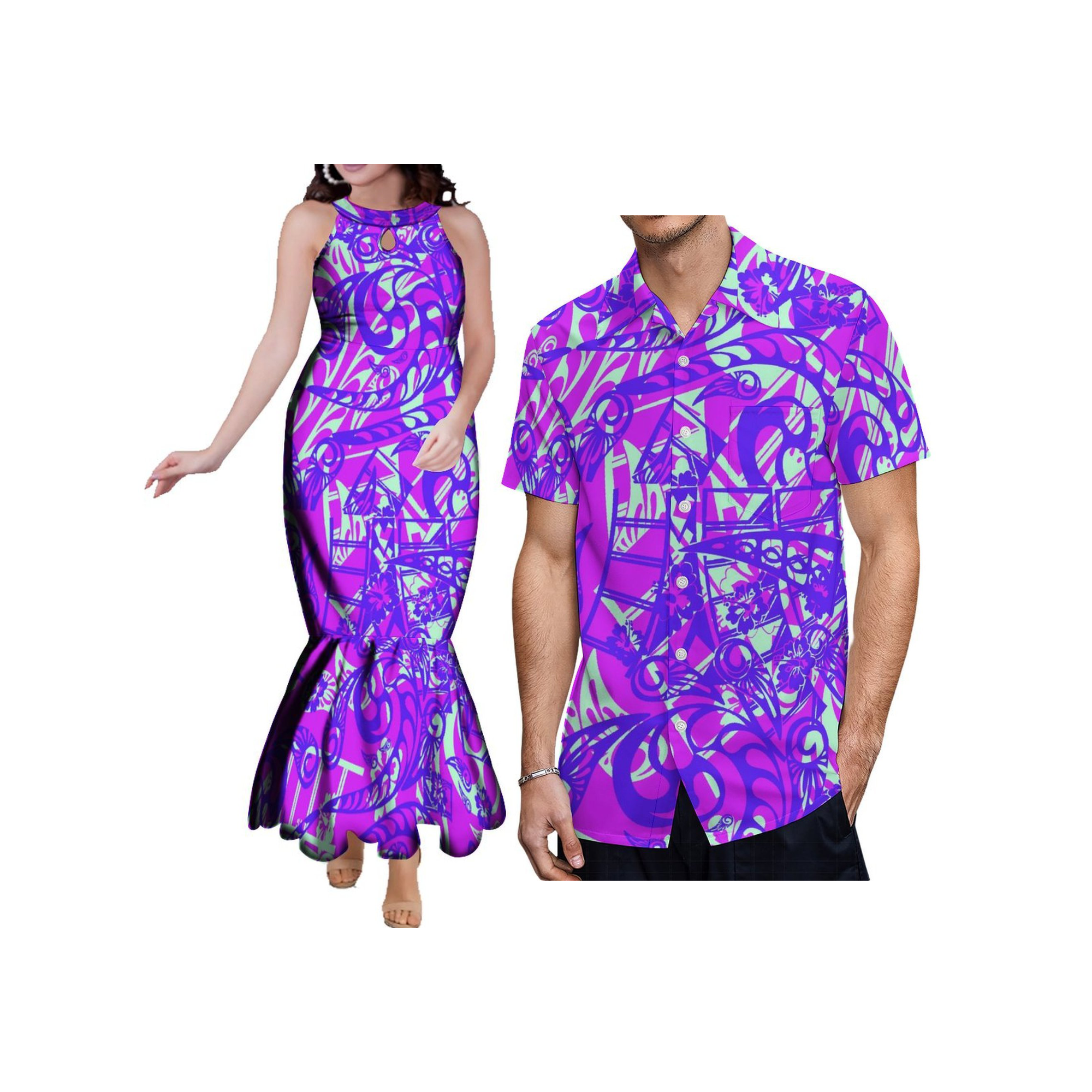 Customized Couples Clothes Big - Maxi Dress Halter ulasan dan harga