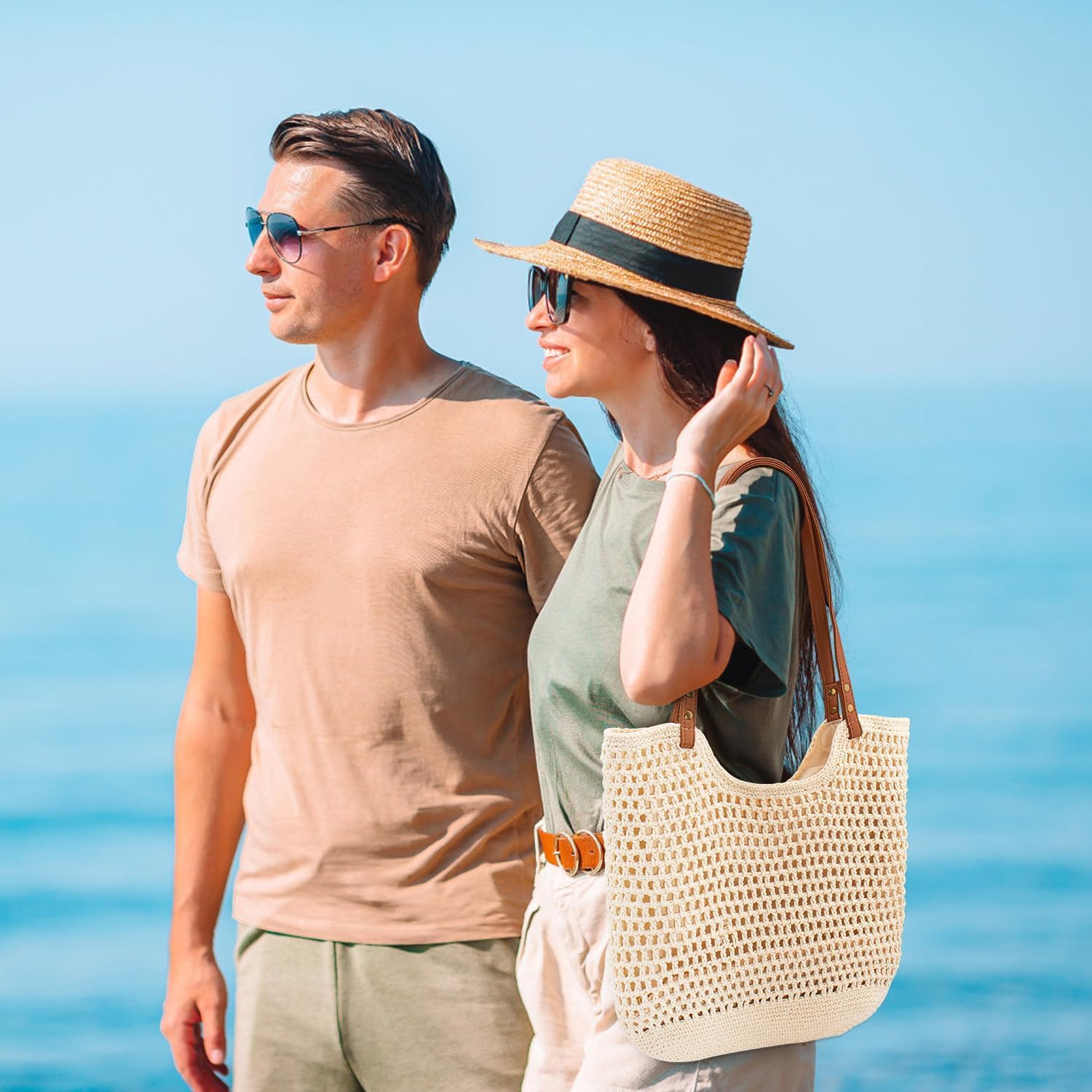 Crochet Beach Bag Purse, Boho  - Tote Bag Beach ulasan dan harga