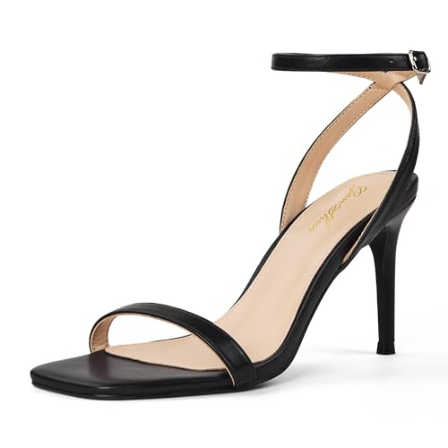 GENSHUO Women's Strappy High H - Sandal Strappy Heeled ulasan dan harga