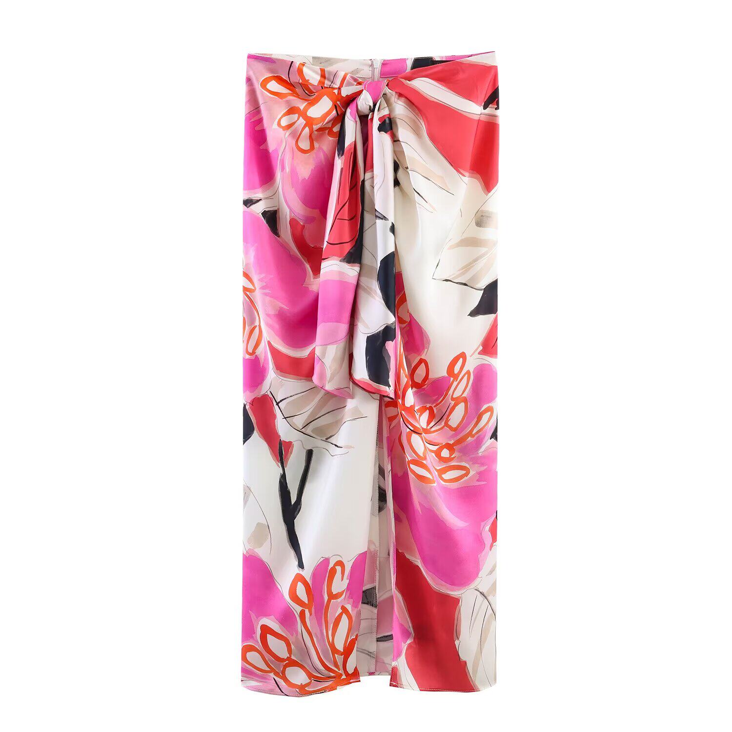 JNLEAOG Summer New Women's Sil - Midi Skirt Floral ulasan dan harga