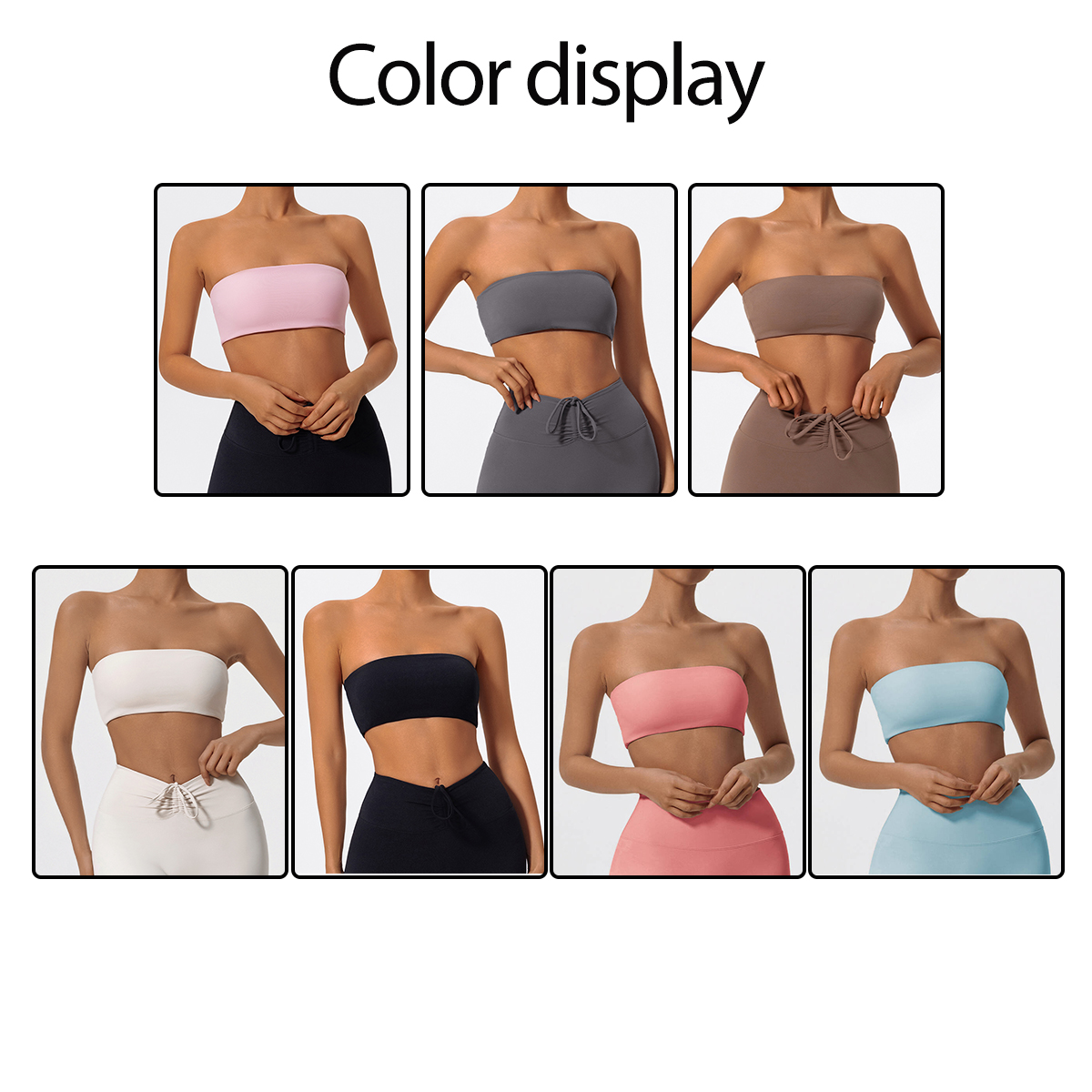 Strapless Sports Bra Gym Crop  - Crop Top Crochet ulasan dan harga