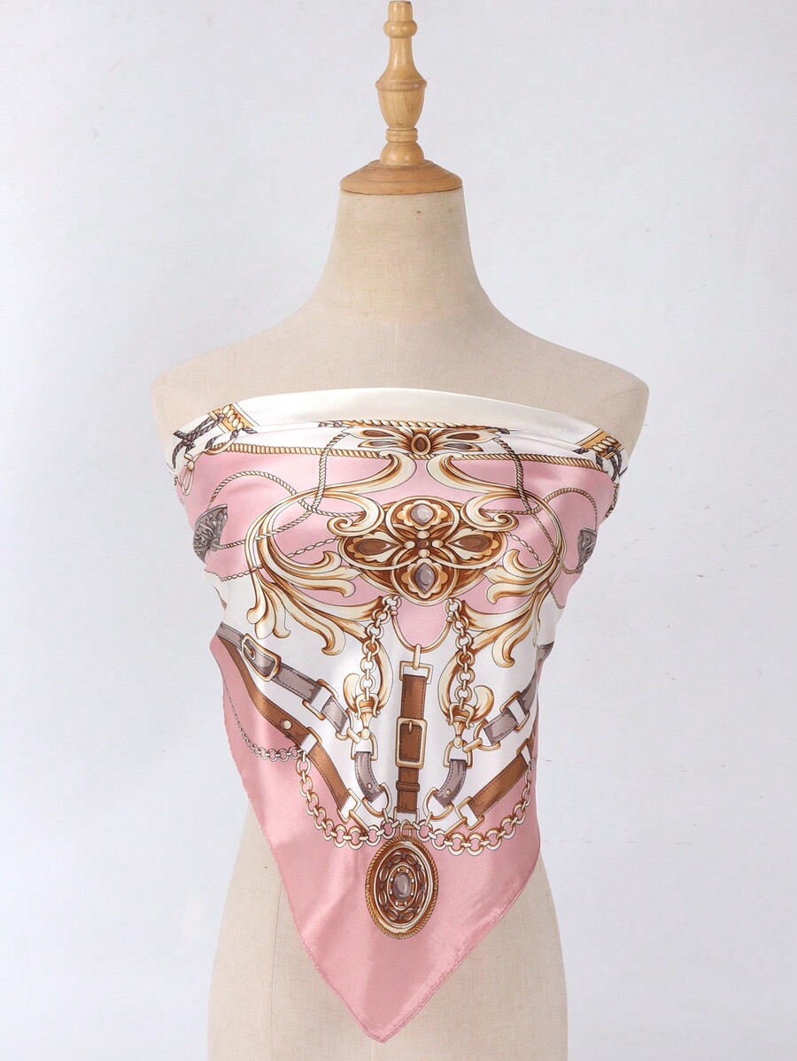 1pc Women's Light Pink Printed - Headband Summer Knit ulasan dan harga