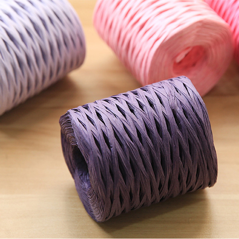 200m Natural Raffia Straw Yarn - Crochet Bag Raffia ulasan dan harga