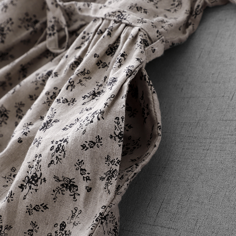 Summer Floral Cotton Linen Dr  - Midi Skirt Floral ulasan dan harga