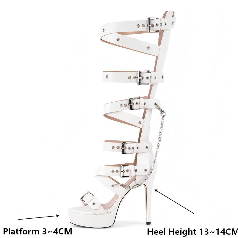 Onlymaker Platform Knee High E - Sandal Strappy Heeled ulasan dan harga