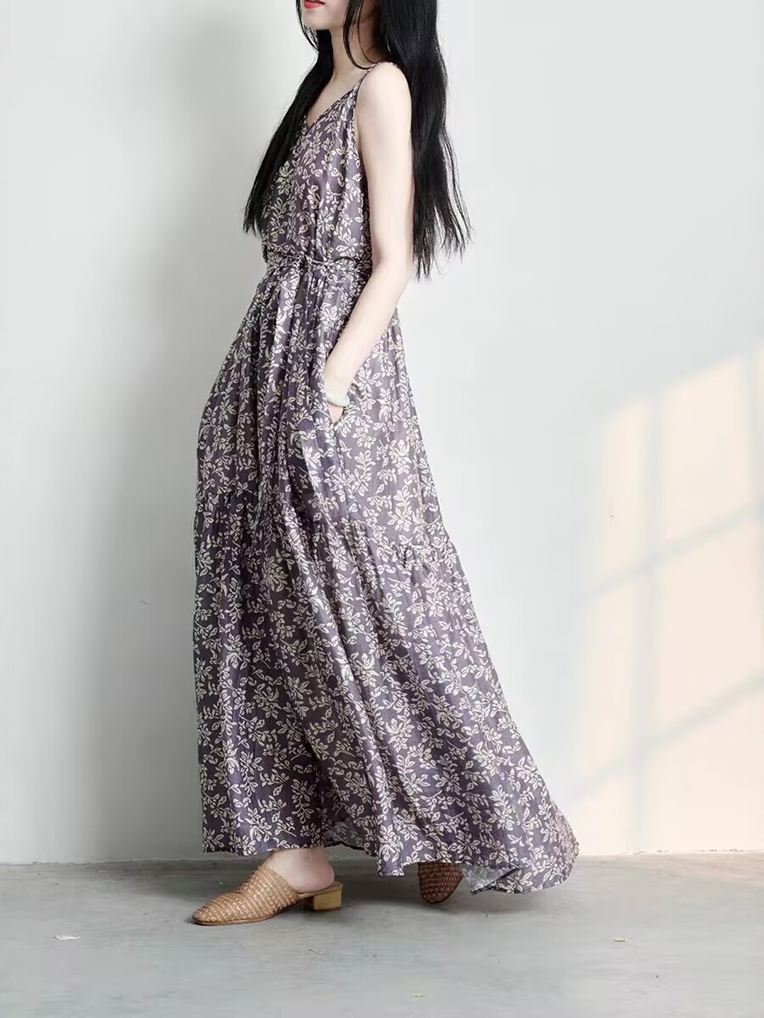Elegant Japanese Style plus Si - Linen Dress Wrap ulasan dan harga