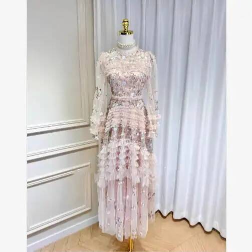 Summer Autumn Fashion Flower E - Linen Dress Wrap ulasan dan harga