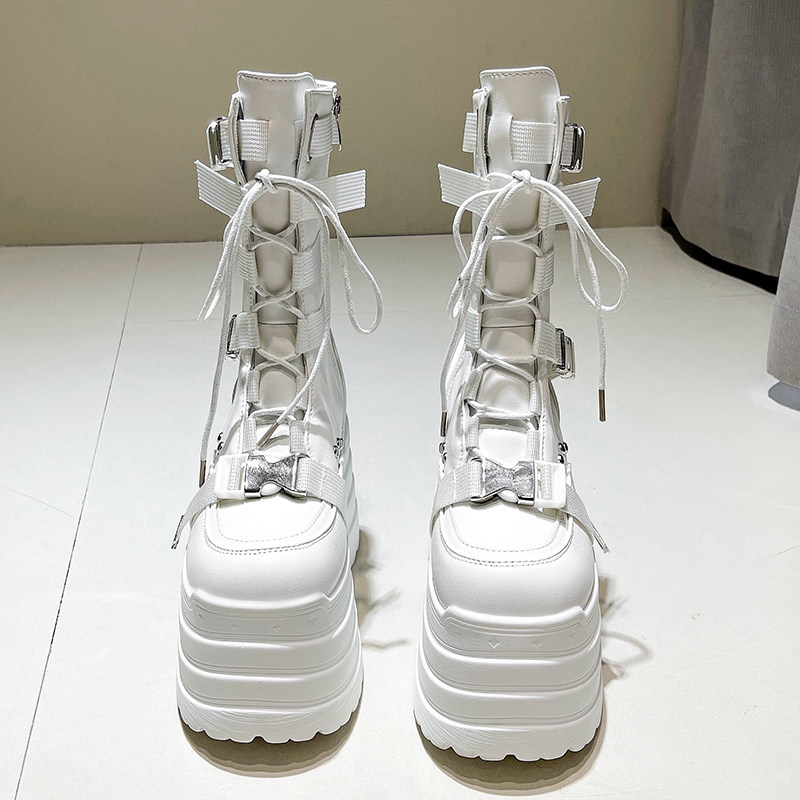 13.5CM,17CM Women Punk Boots A - Wedge Espadrille Women ulasan dan harga