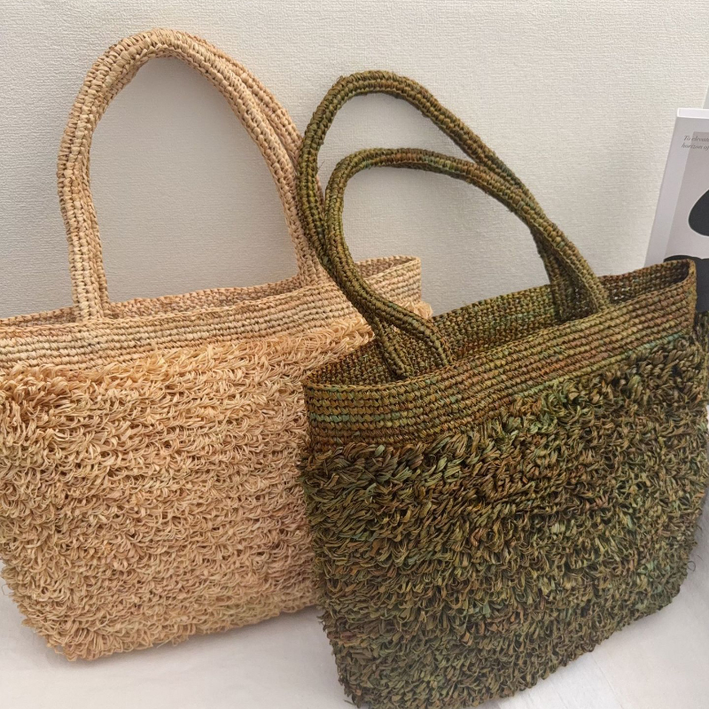 Raffia Hand-crocheted Shoulder - Crochet Bag Raffia ulasan dan harga