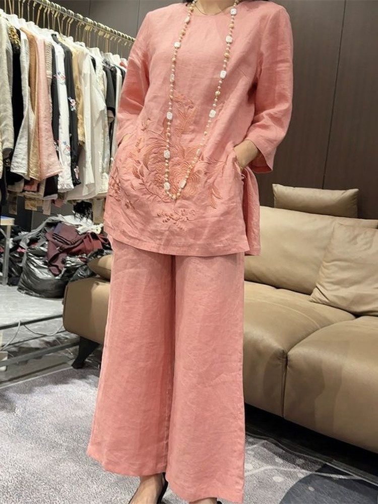 High-End Lightweight Cotton Li - Linen Pant Wide ulasan dan harga