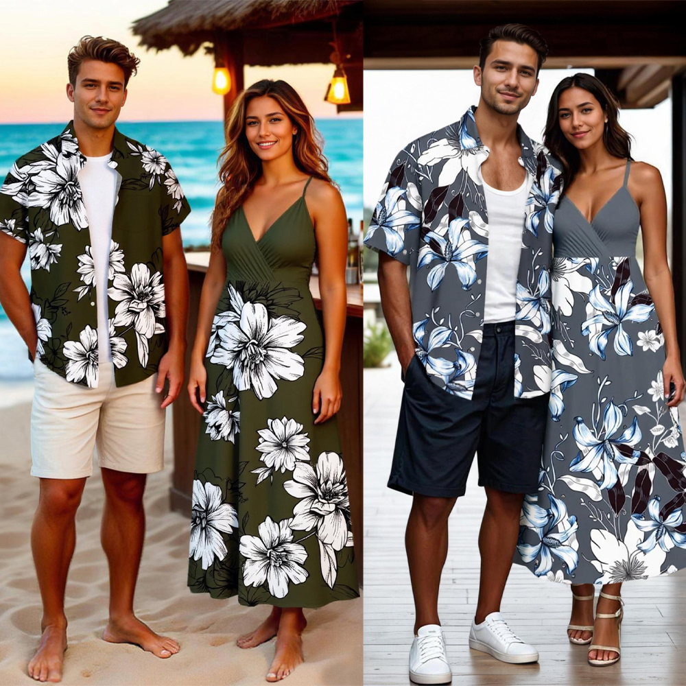 Flowers Leaf Printed Plus Size - Romper Floral Print ulasan dan harga